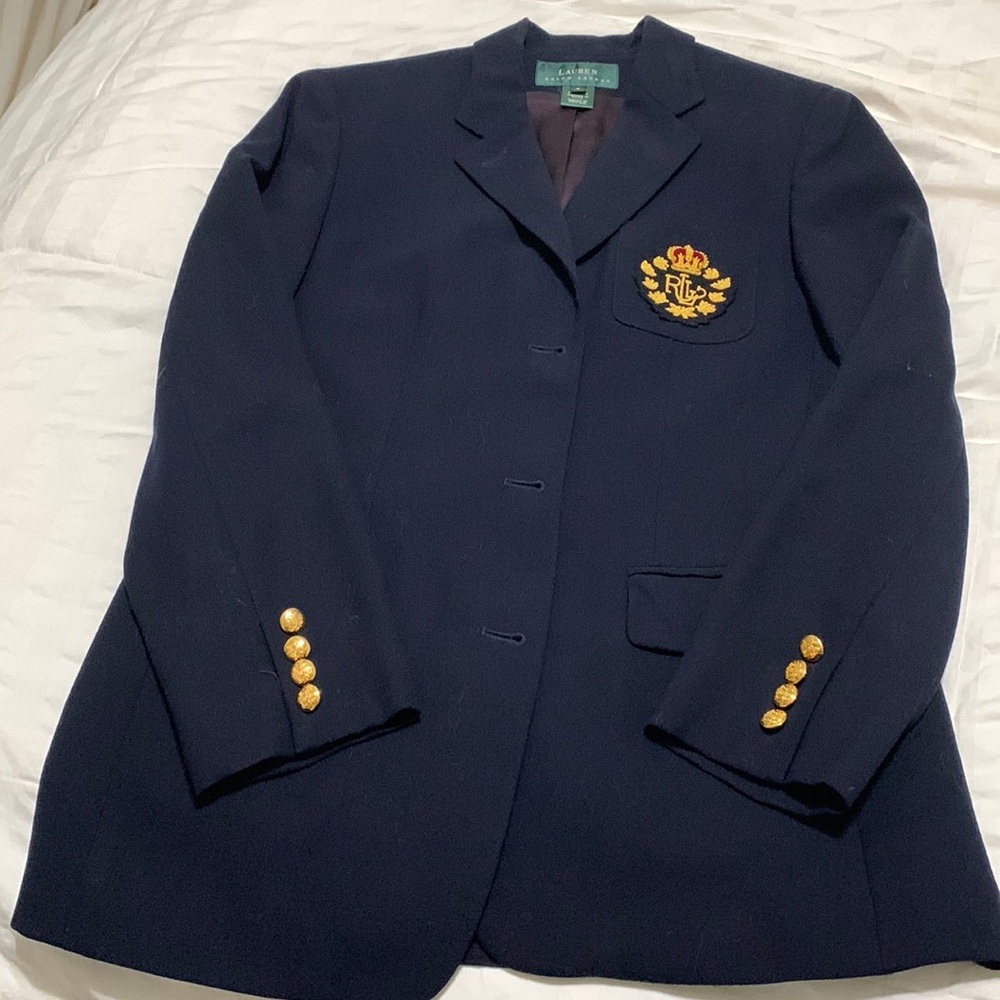Classic Lauren Ralph Lauren Navy bye Suit blazer with RL crest